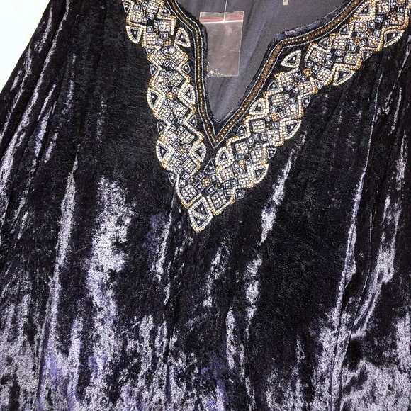 Soft Surroundings blue velvet tunic - Picture 4 of 16